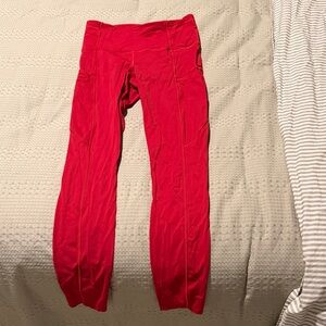 Lululemon Vibrant Red Athletic Leggings
